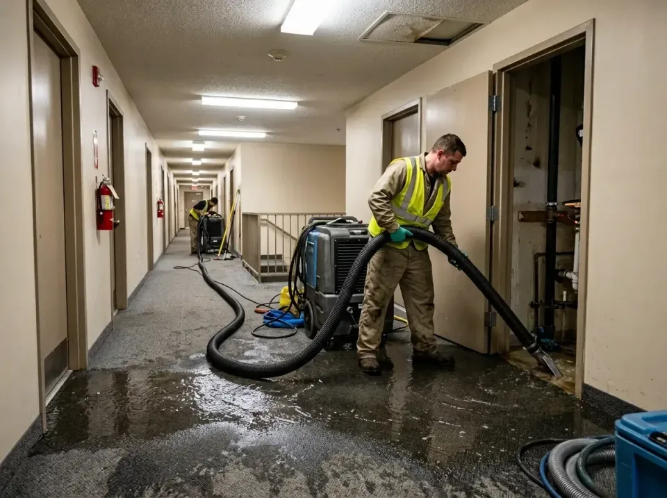 multi-unit-apartment-hallway-f-005 — frequently asked questions, Emergency Burst Pipe Water Extraction & Removal in Westphal…